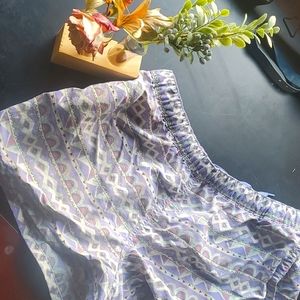 Patagonia Baggies purple geometric design